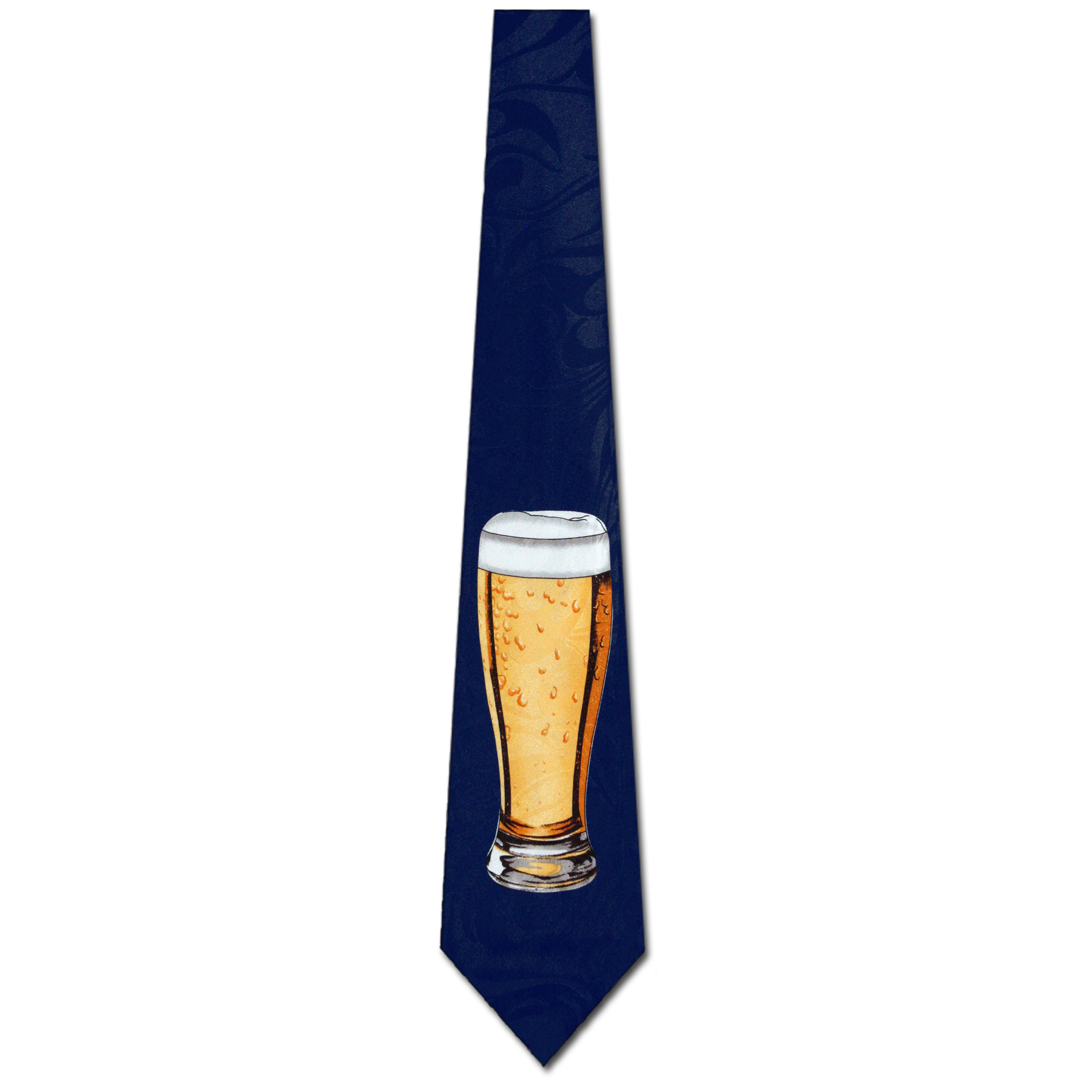 670-102: Pint of Beer Tie Brewery Brewer Neckties Navy by Steven Harris at Abcties.com
