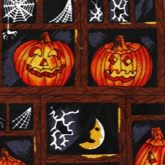 679-100: Pumpkin Blocks Necktie Halloween Spider Web Ties Black by Steven Harris