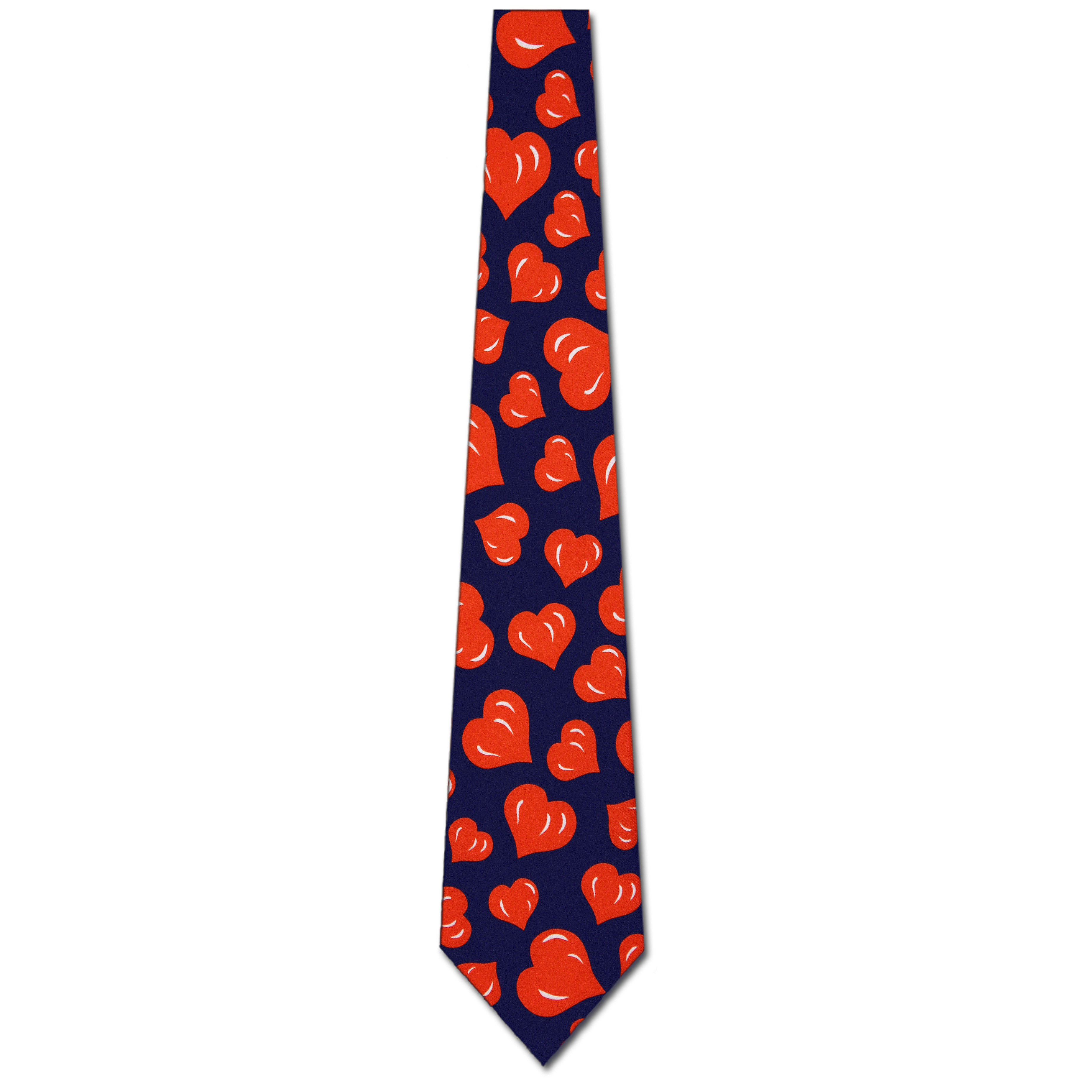 685-102: Hearts Ties Valentines Day Heart Necktie Navy by Steven Harris at Abcties.com