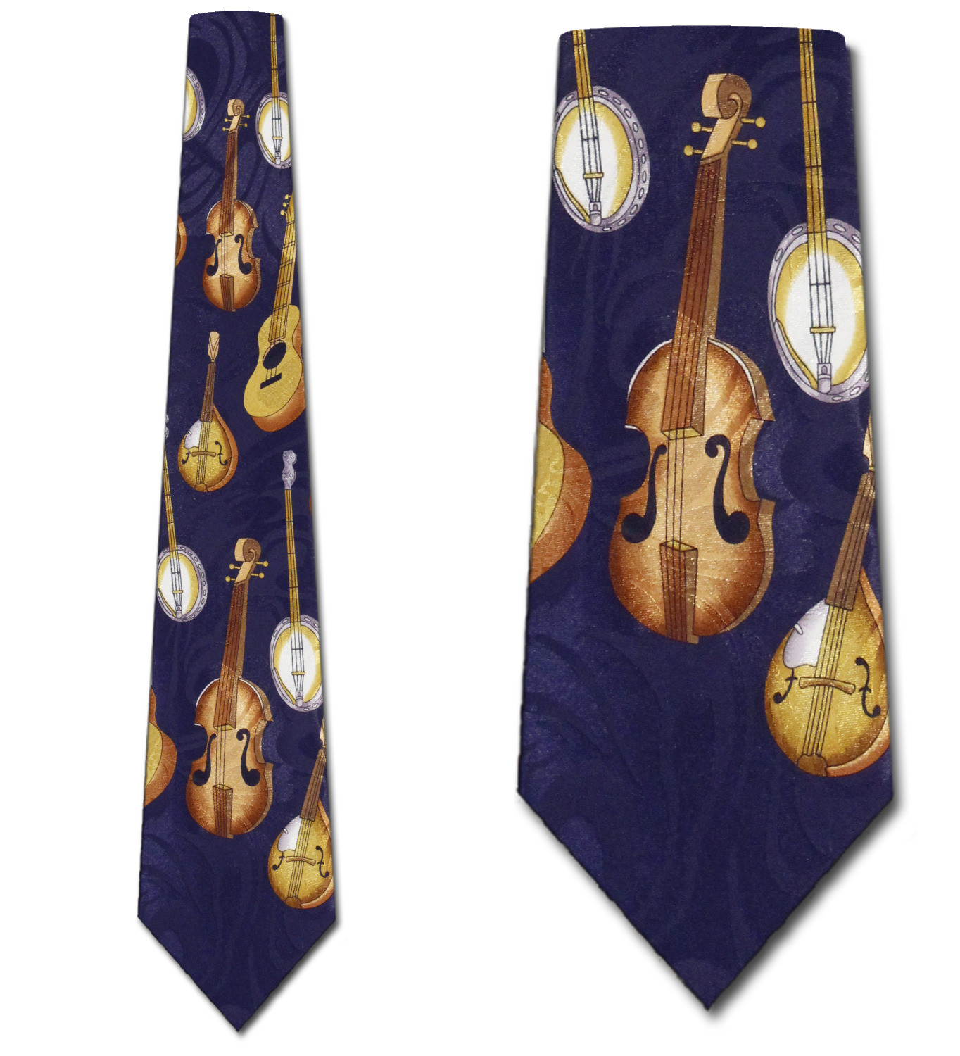 710-100: String Instrument Ties Violin Guitar Banjo Neckties by Steven Harris