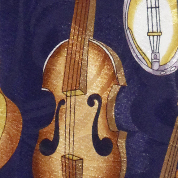 710-100: String Instrument Ties Violin Guitar Banjo Neckties by Steven Harris