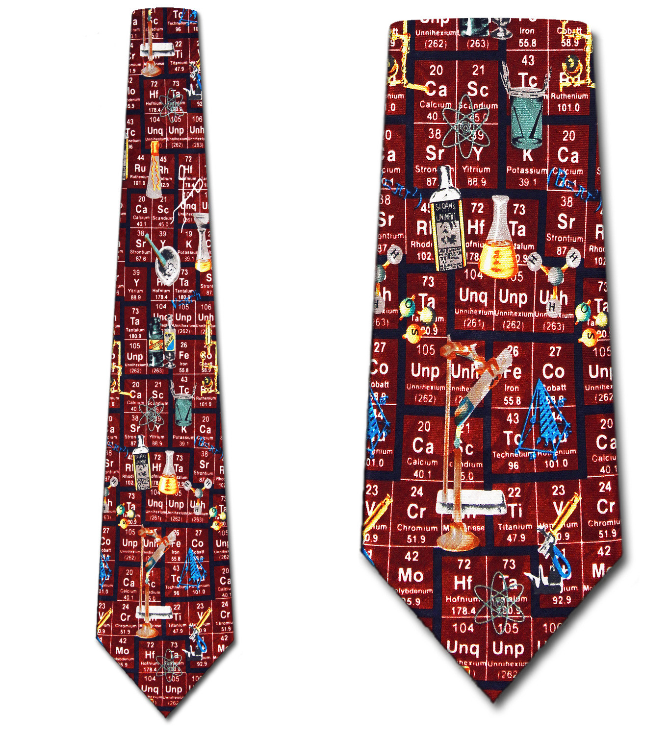 745-100: Chemistry Compounds Ties Red Elements Neckties by Steven Harris
