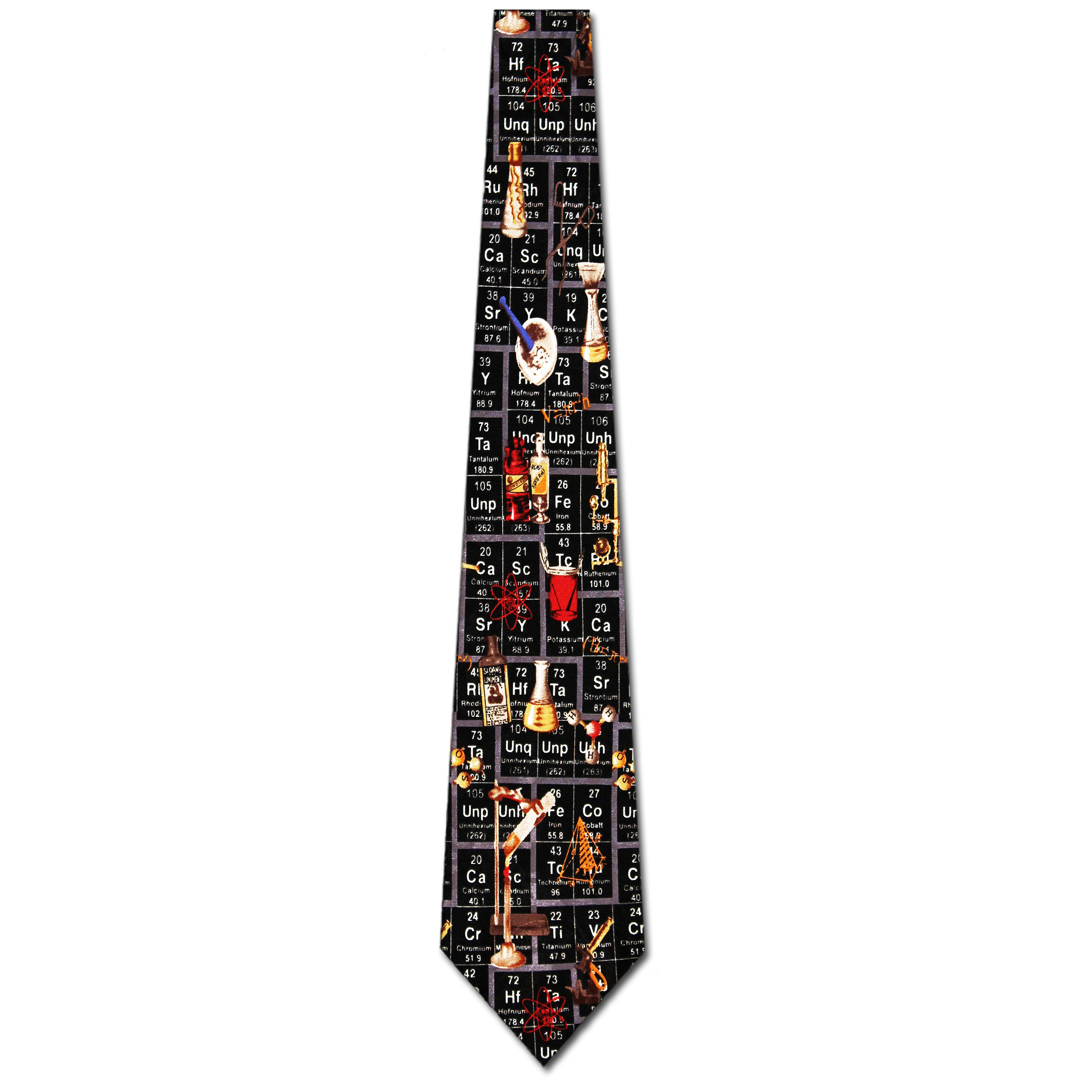 745-102: Chemistry Compounds Ties Black Elements Neckties by Steven Harris at Abcties.com