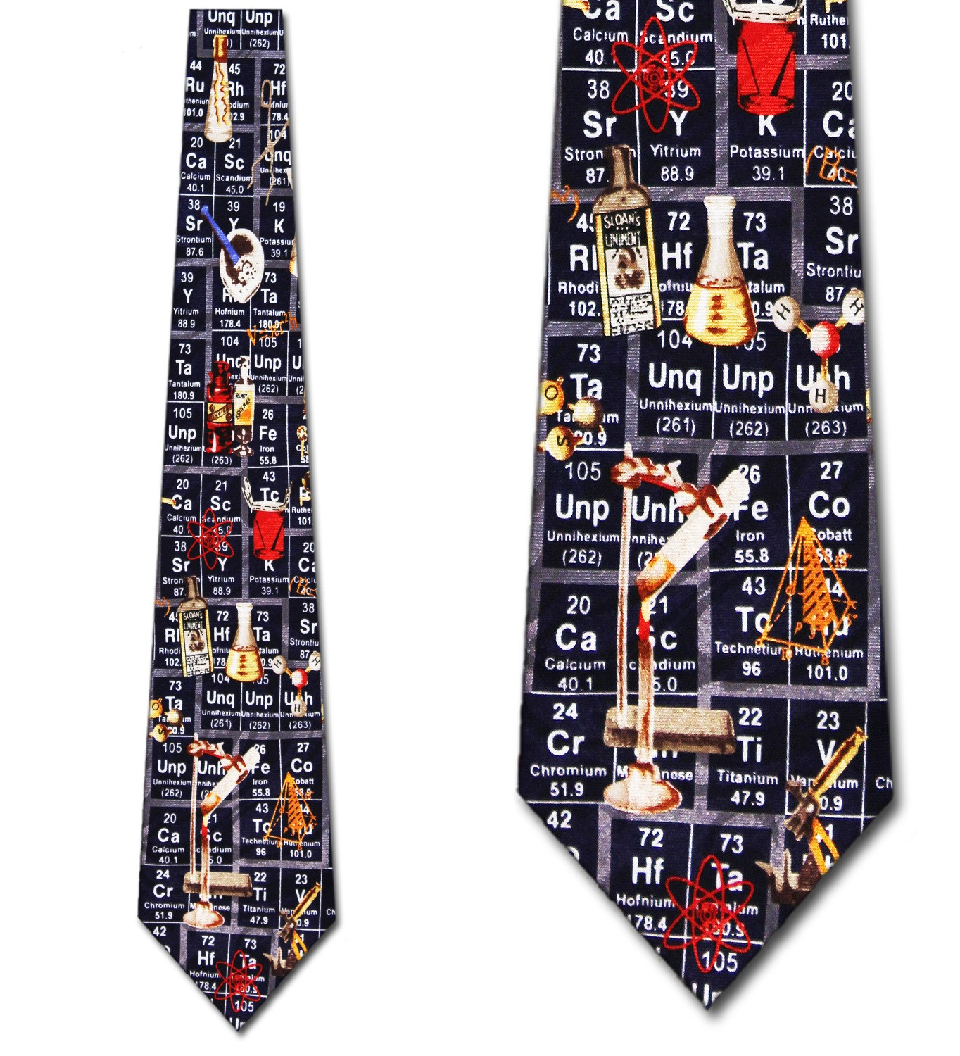 745-104: Chemistry Compounds Ties Navy Elements Neckties by Steven Harris