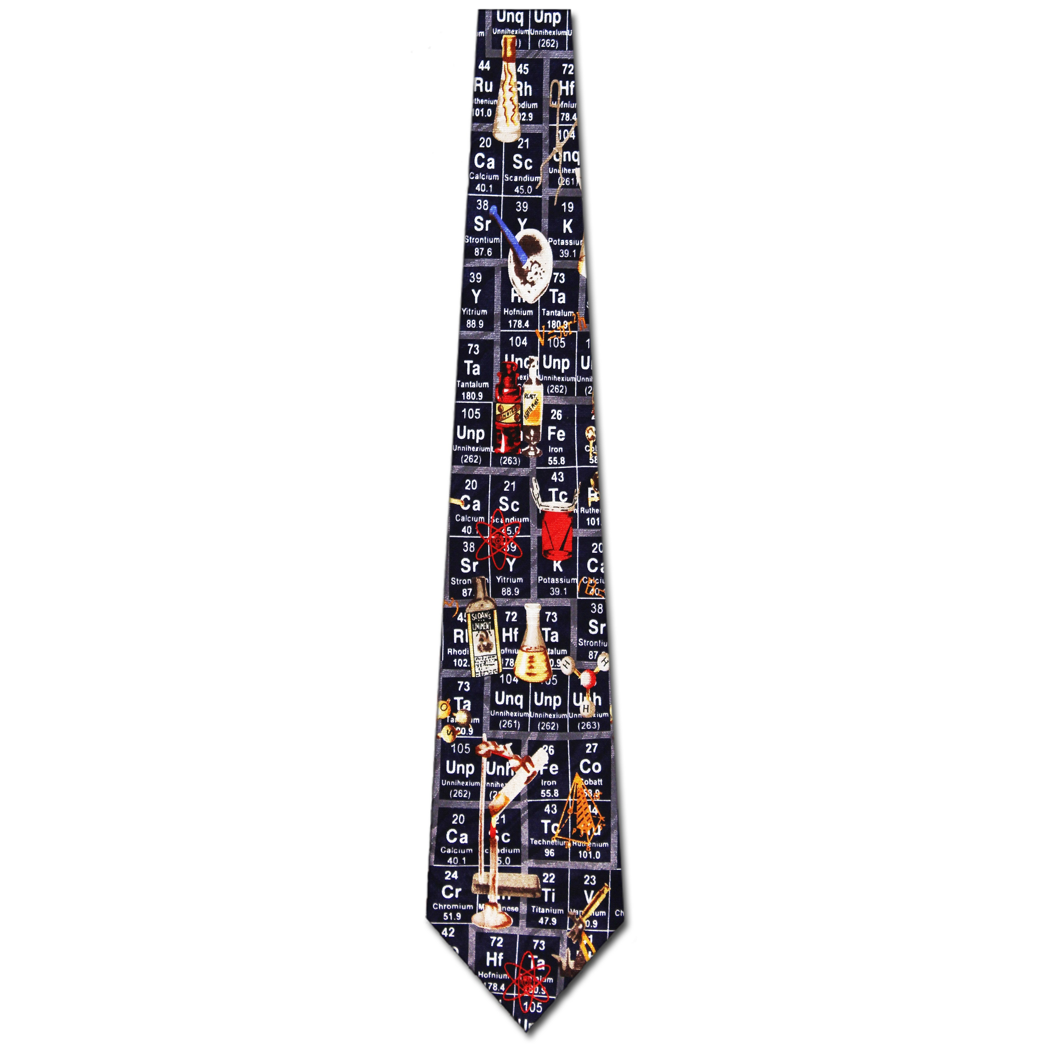 745-104: Chemistry Compounds Ties Navy Elements Neckties by Steven Harris at Abcties.com