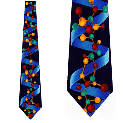 796-102: DNA Ties Navy Helix Neckties Science by Steven Harris