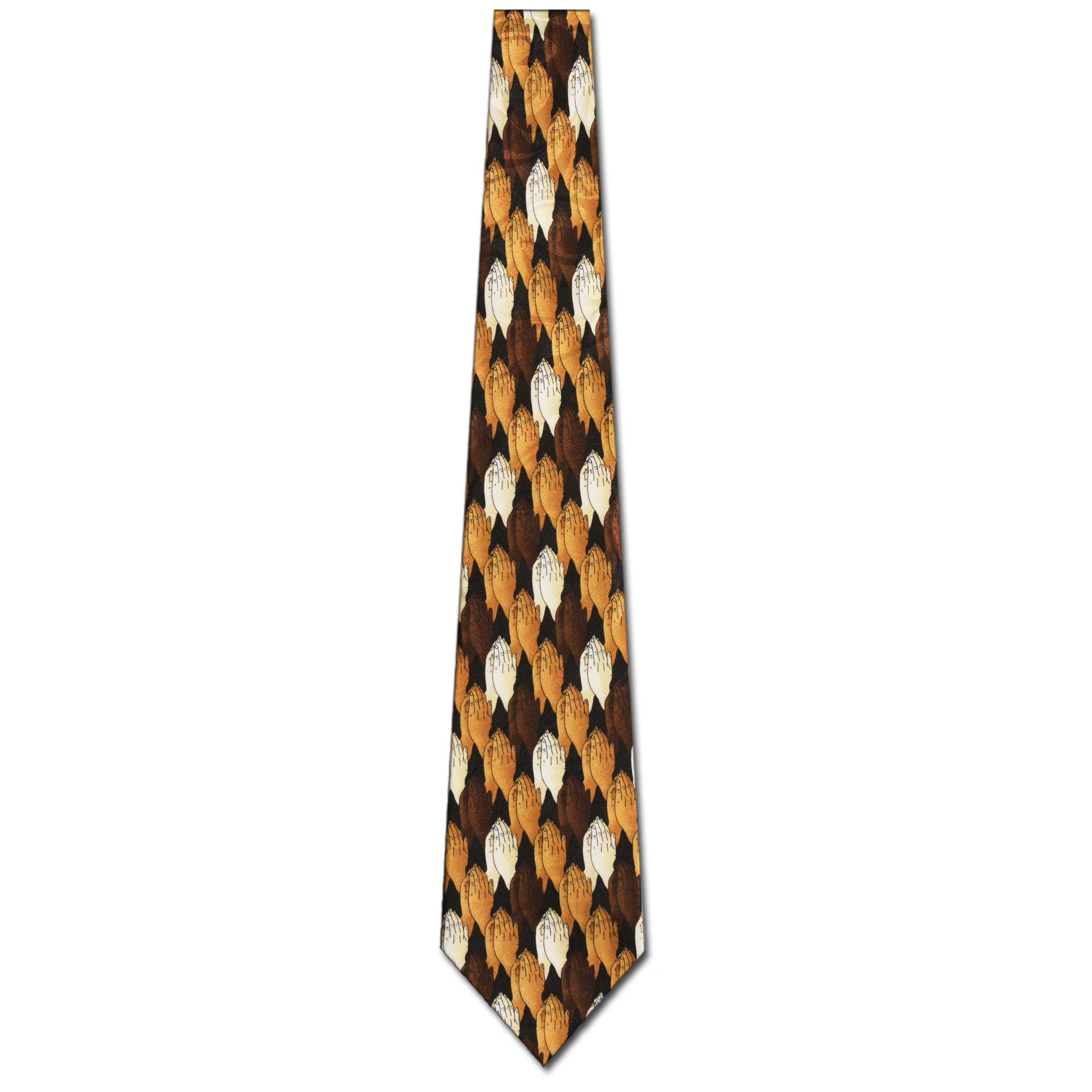 813-100: Praying Hands Ties Christian Inspirational Neckties Black by Steven Harris at Abcties.com