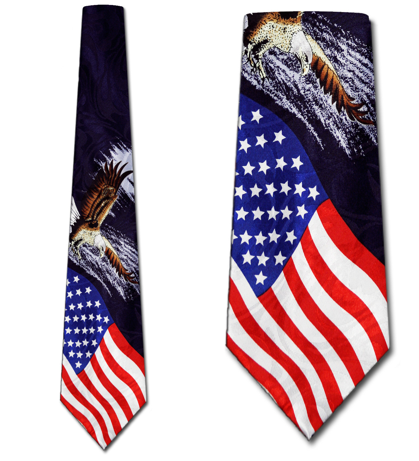 836-100: Flying Eagle Ties with Flag Neckties by Steven Harris