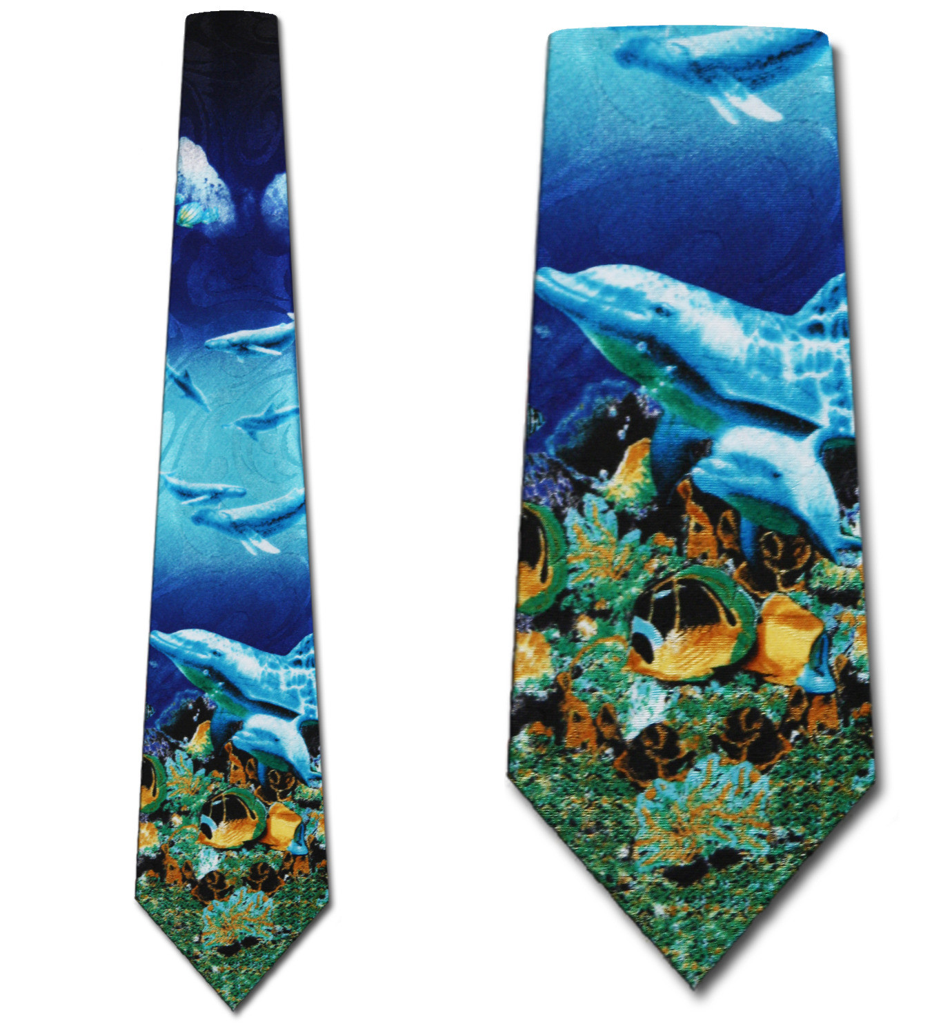 852-100: Fish Ties Dolphin Neckties Sea Ocean by Steven Harris