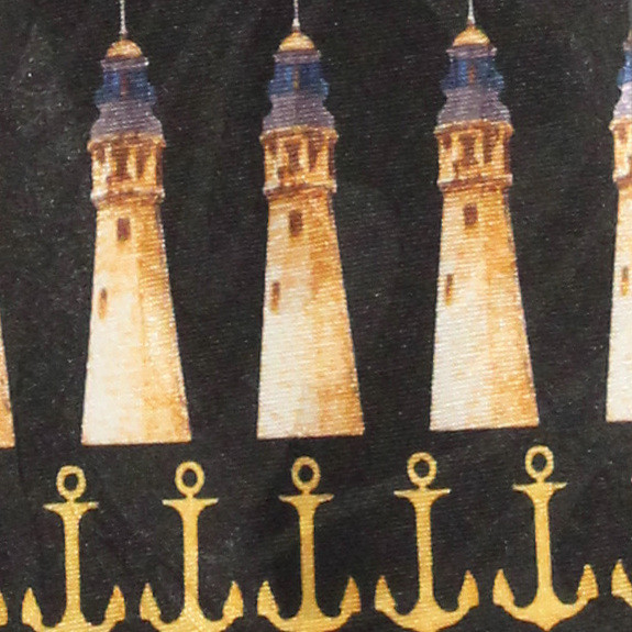 855-100: Lighthouse Ties Ships Steering Wheel Neckties Black by Steven Harris