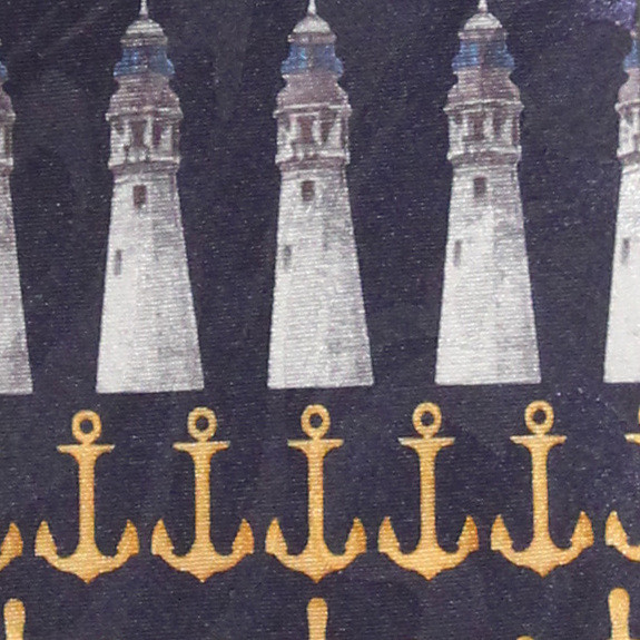 855-102: Lighthouse Ties Ships Steering Wheel Neckties Navy by Steven Harris