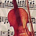 861-100: Violin Ties White Sheet Music Necktie by Steven Harris
