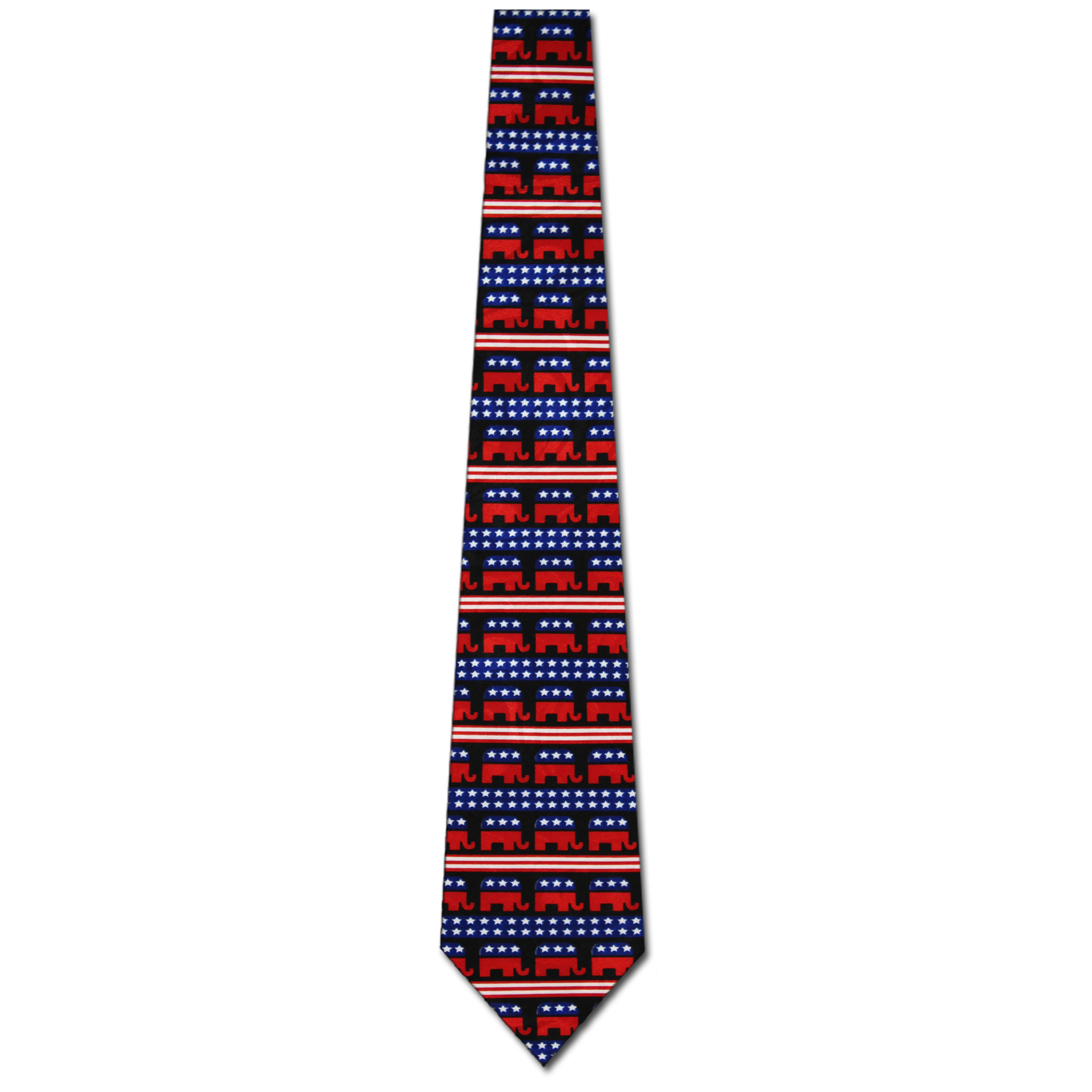 864-100: Republican Stripe Ties Black GOP Striped Neckties by Steven Harris at Abcties.com