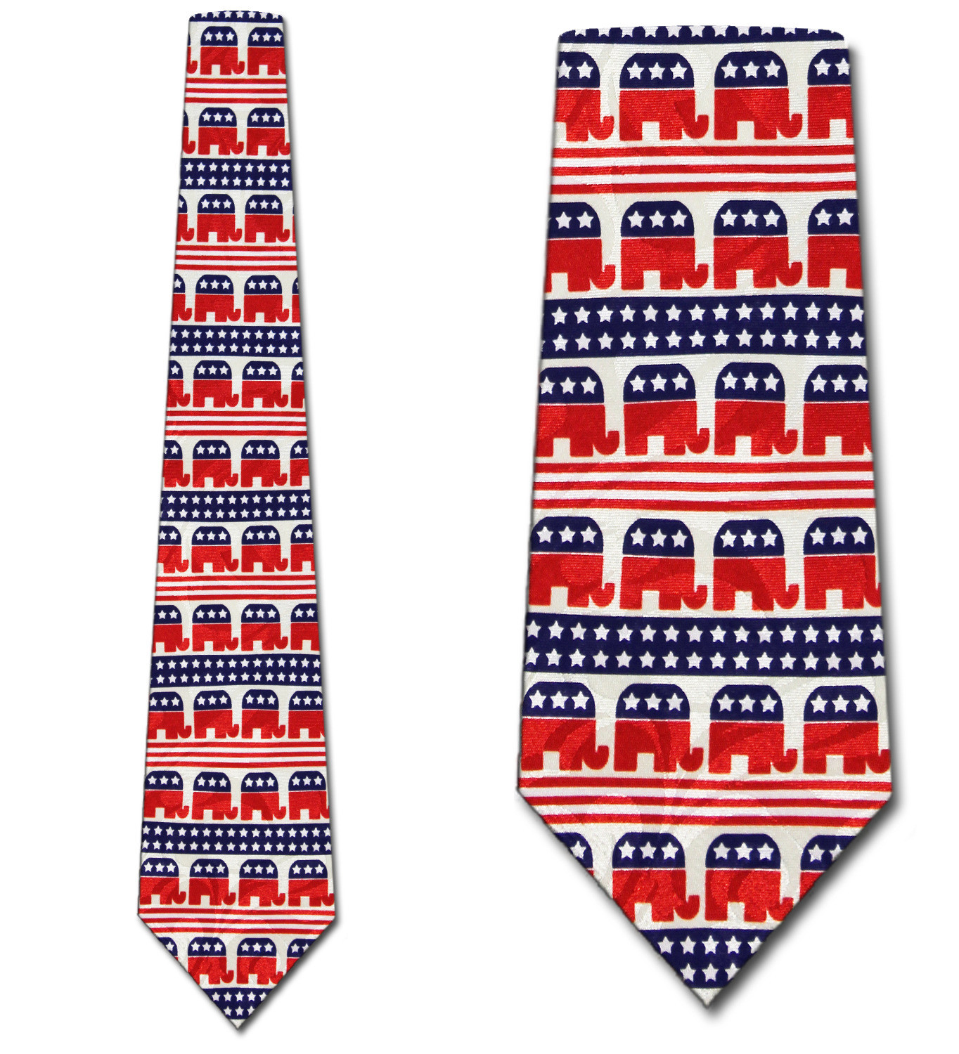 864-102: Republican Stripe Ties White GOP Striped Neckties by Steven Harris