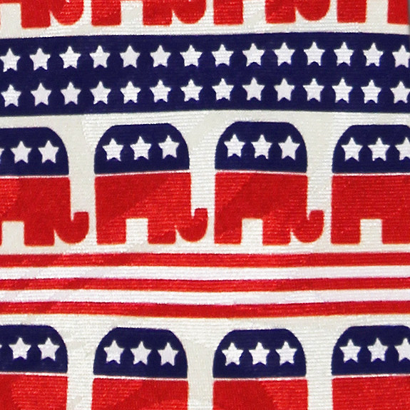 864-102: Republican Stripe Ties White GOP Striped Neckties by Steven Harris