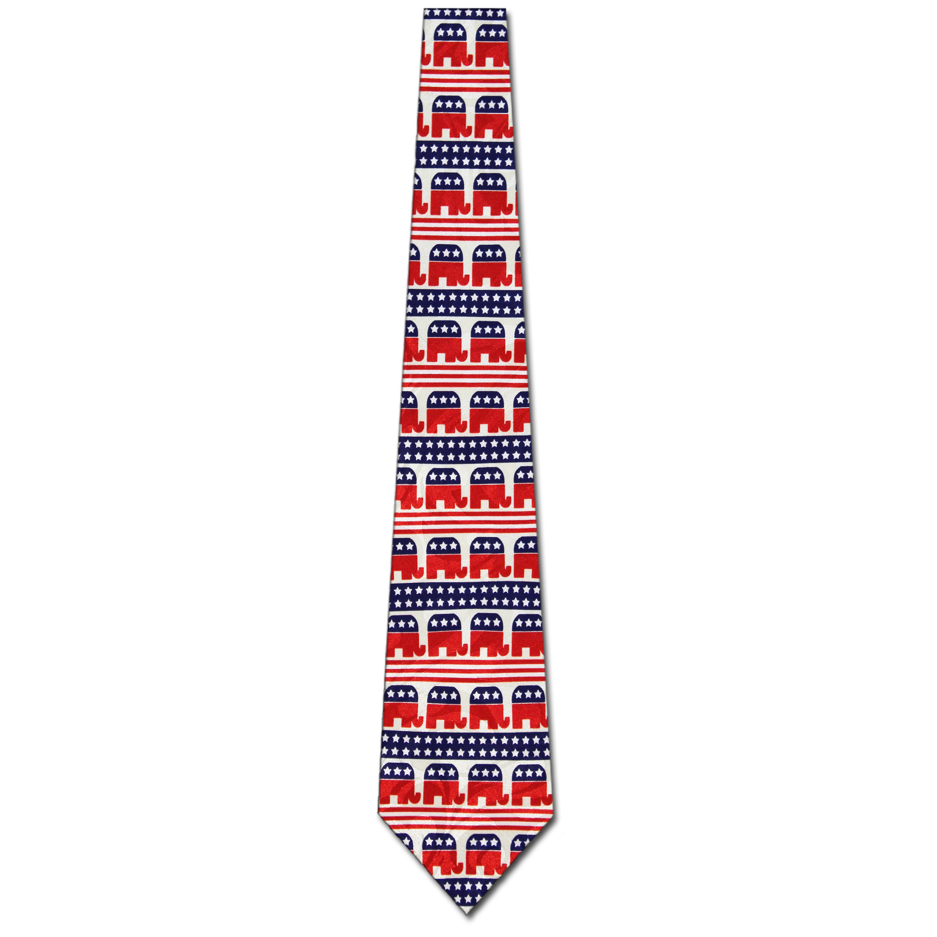 864-102: Republican Stripe Ties White GOP Striped Neckties by Steven Harris at Abcties.com