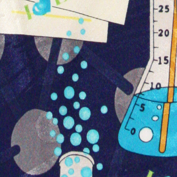 873-100: Chemistry Ties Burners Test Tubes Neckties Navy by Steven Harris