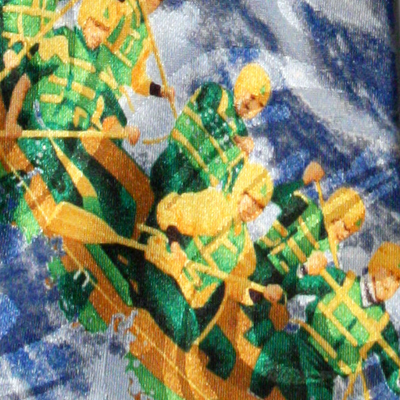 879-100: White Water Rafting Ties Rapids Neckties Black by Steven Harris