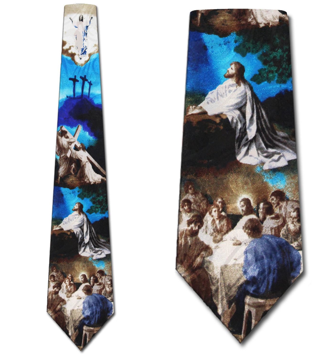 888-100: Christian Collage Ties Bible Scenes Necktie by Steven Harris