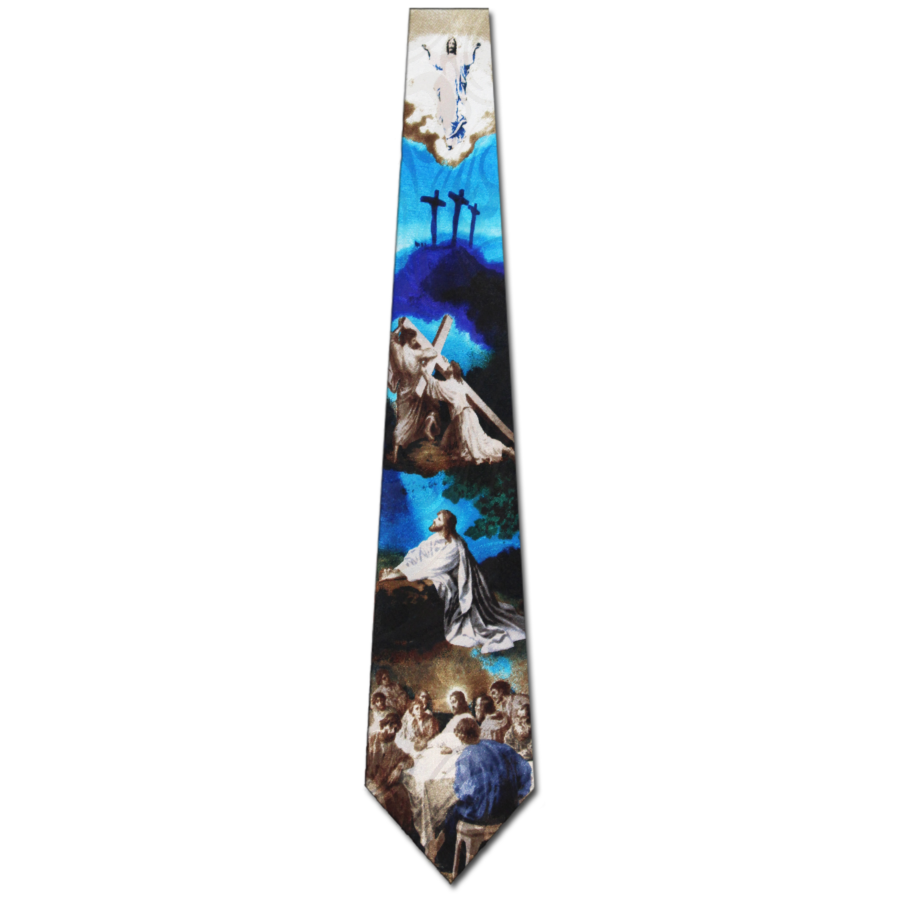 888-100: Christian Collage Ties Bible Scenes Necktie by Steven Harris at Abcties.com