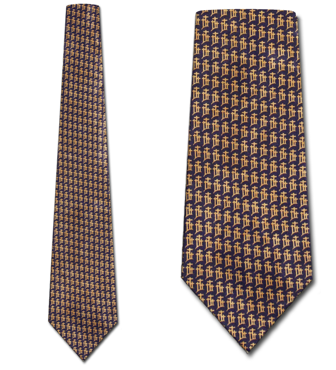 901-102: Calvary Cross Ties Crosses Necktie Christian Navy by Steven Harris at Abcties.com