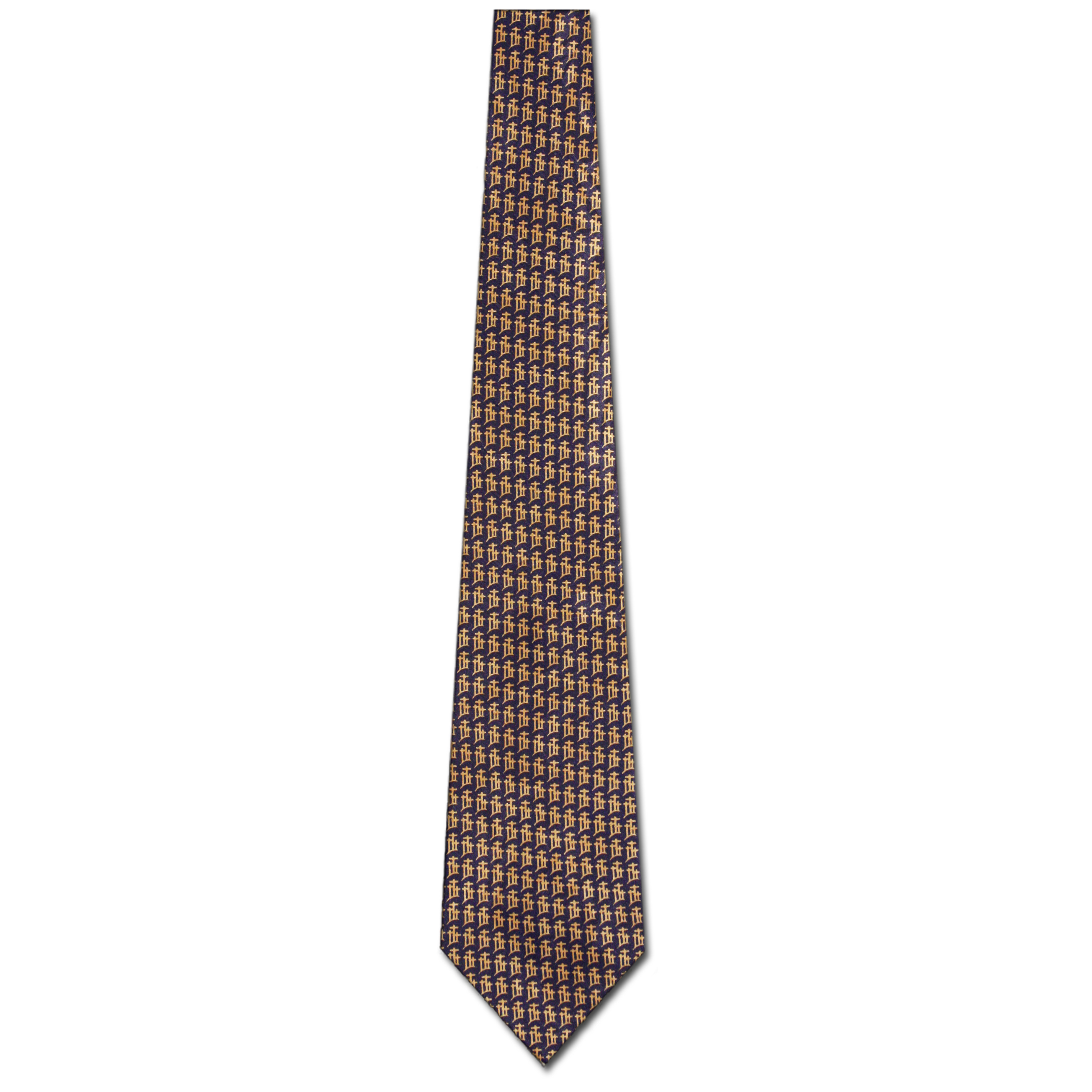 901-102: Calvary Cross Ties Crosses Necktie Christian Navy by Steven Harris at Abcties.com