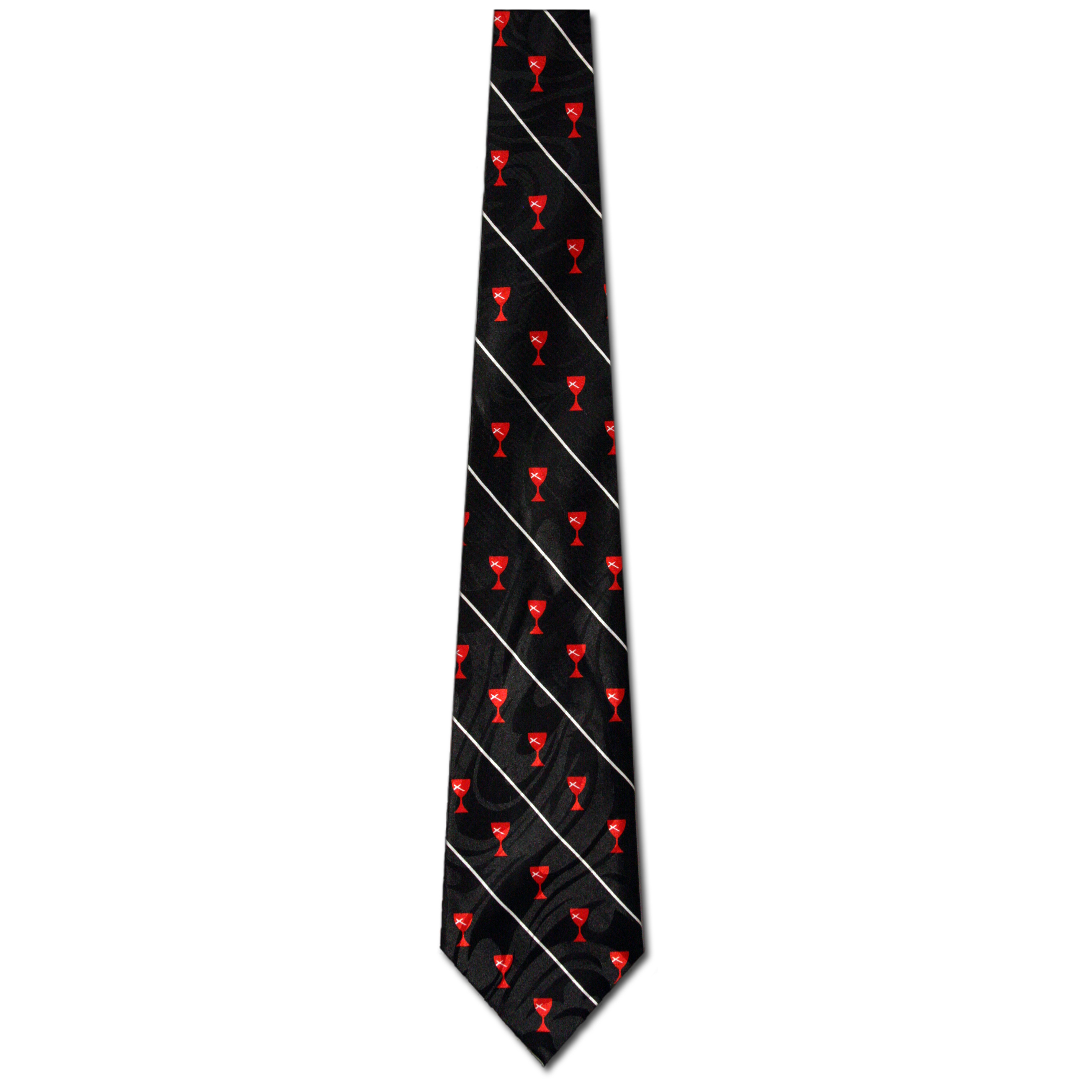 902-100: Wine Glass Neckties Stripe Ties Black by Steven Harris at Abcties.com