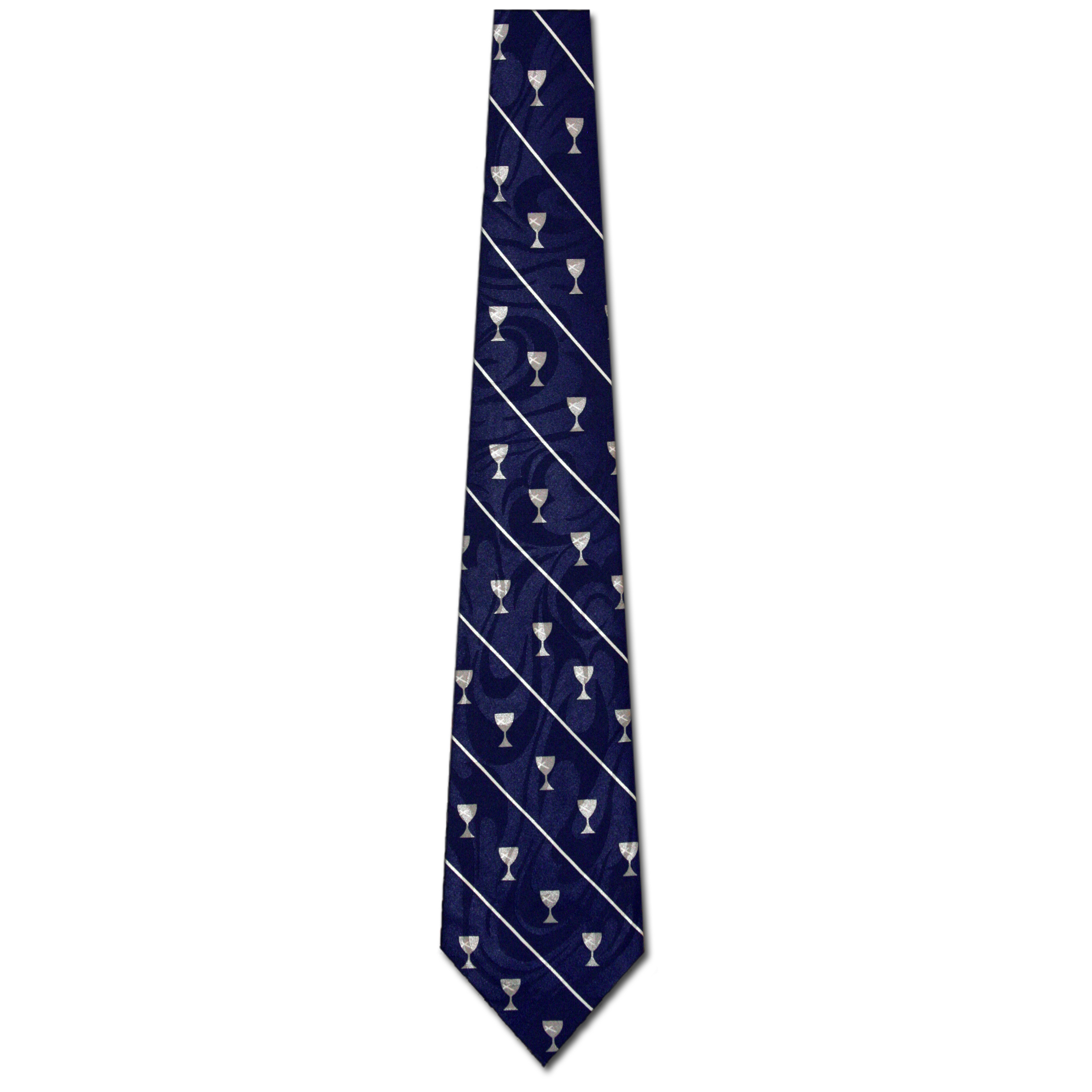 902-102: Wine Glass Neckties Stripe Ties Navy by Steven Harris at Abcties.com