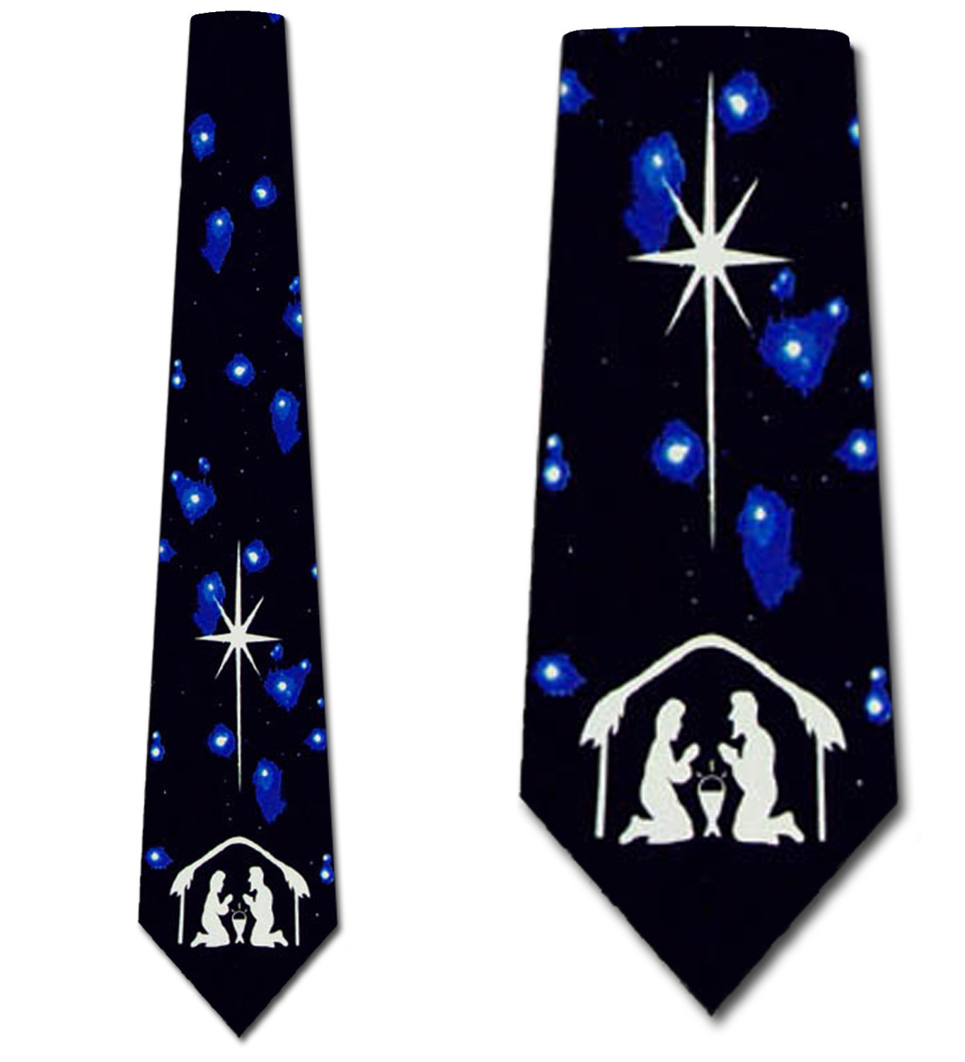 908-100: Nativity Ties Religious Christmas Neckties Abstract Black by Steven Harris
