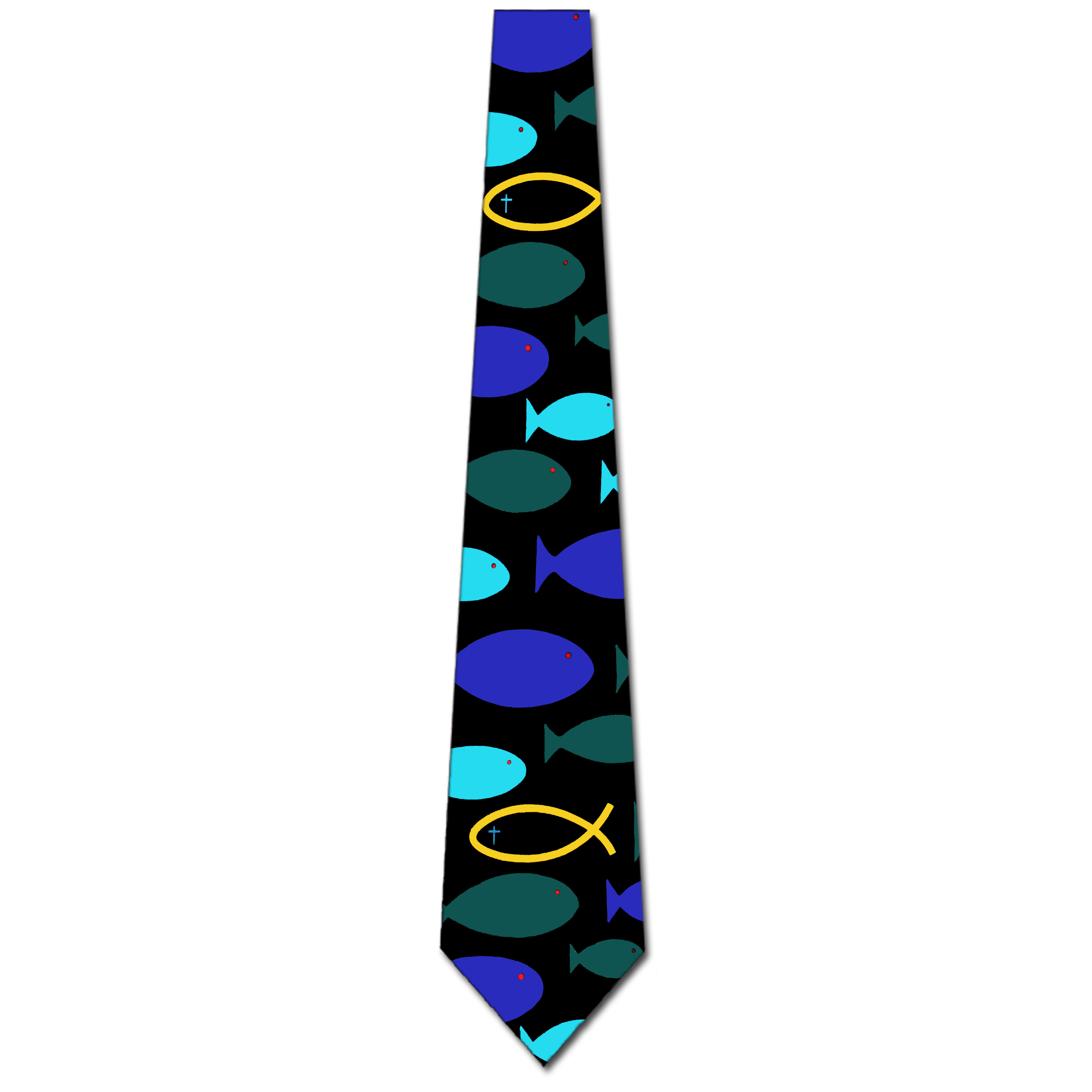 911-100: Against a Current Ties Black Religious Neckties by Steven Harris at Abcties.com