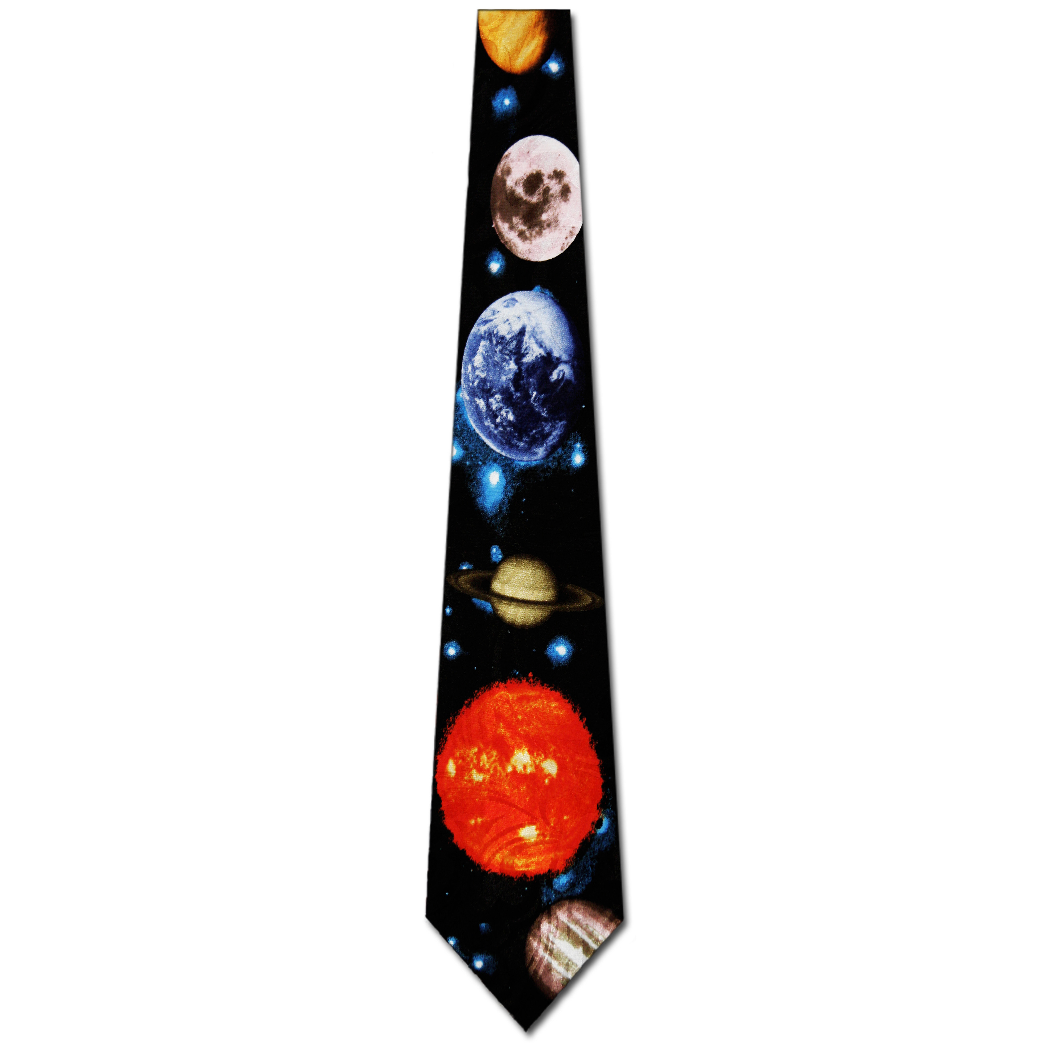 919-100: Planets Ties Outer Space Neckties Black NASA by Steven Harris at Abcties.com