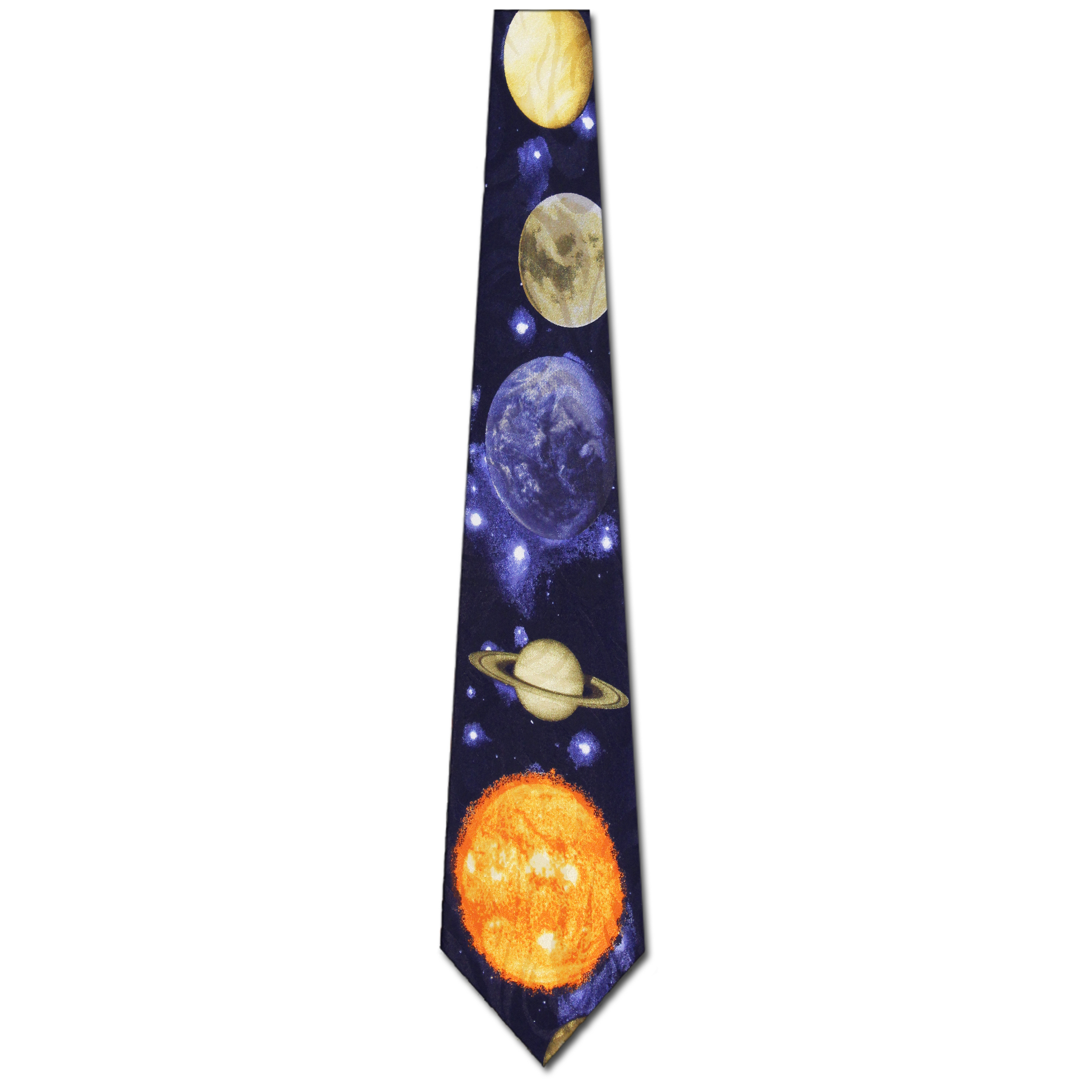 919-102: Planets Ties Outer Space Neckties Navy by Steven Harris at Abcties.com