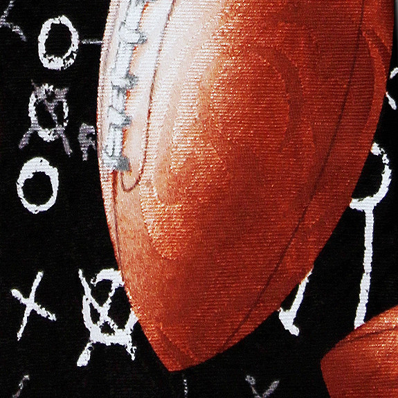 932-100: Football Ties Black Gridiron Neckties by Steven Harris