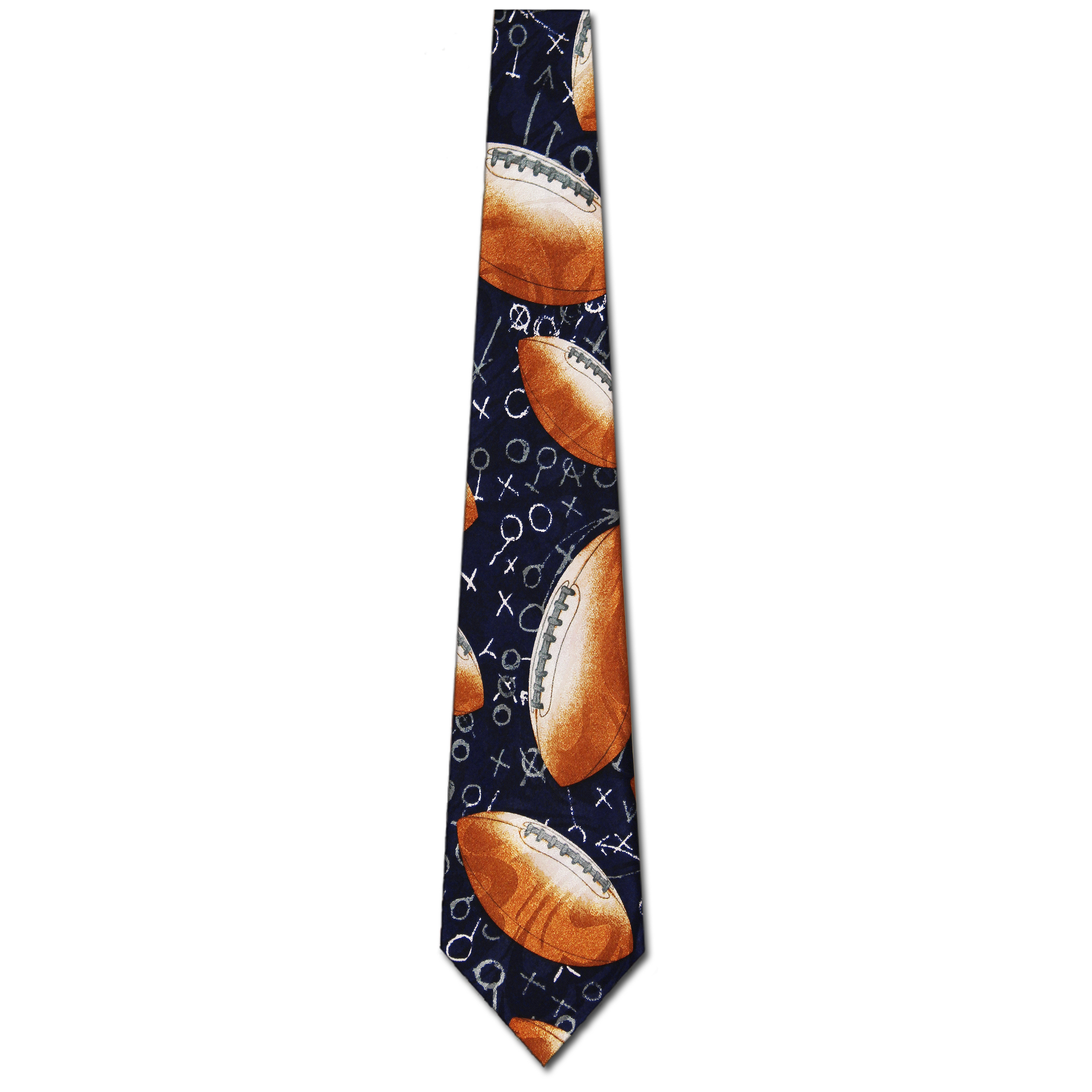932-102: Football Ties Navy Gridiron Neckties by Steven Harris at Abcties.com