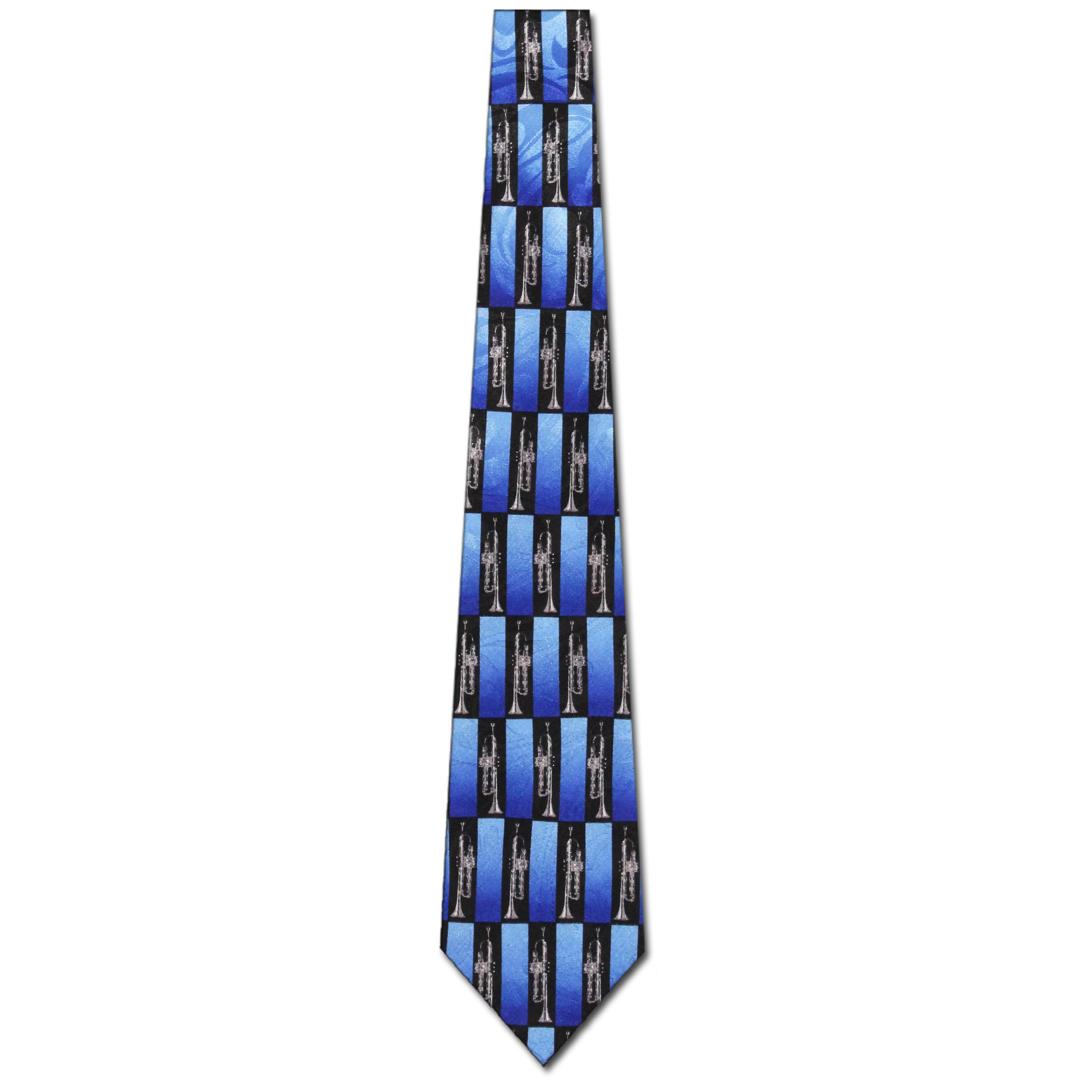 942-100: Checkered Trumpet Tie Trumpets Neckties by Steven Harris at Abcties.com
