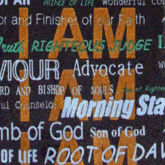 946-100: I am Tie Inspirational Religious Neckties Black by Steven Harris at Abcties.com