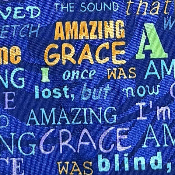 947-106: Amazing Grace Ties Inspirational Neckties Blue by Steven Harris at Abcties.com