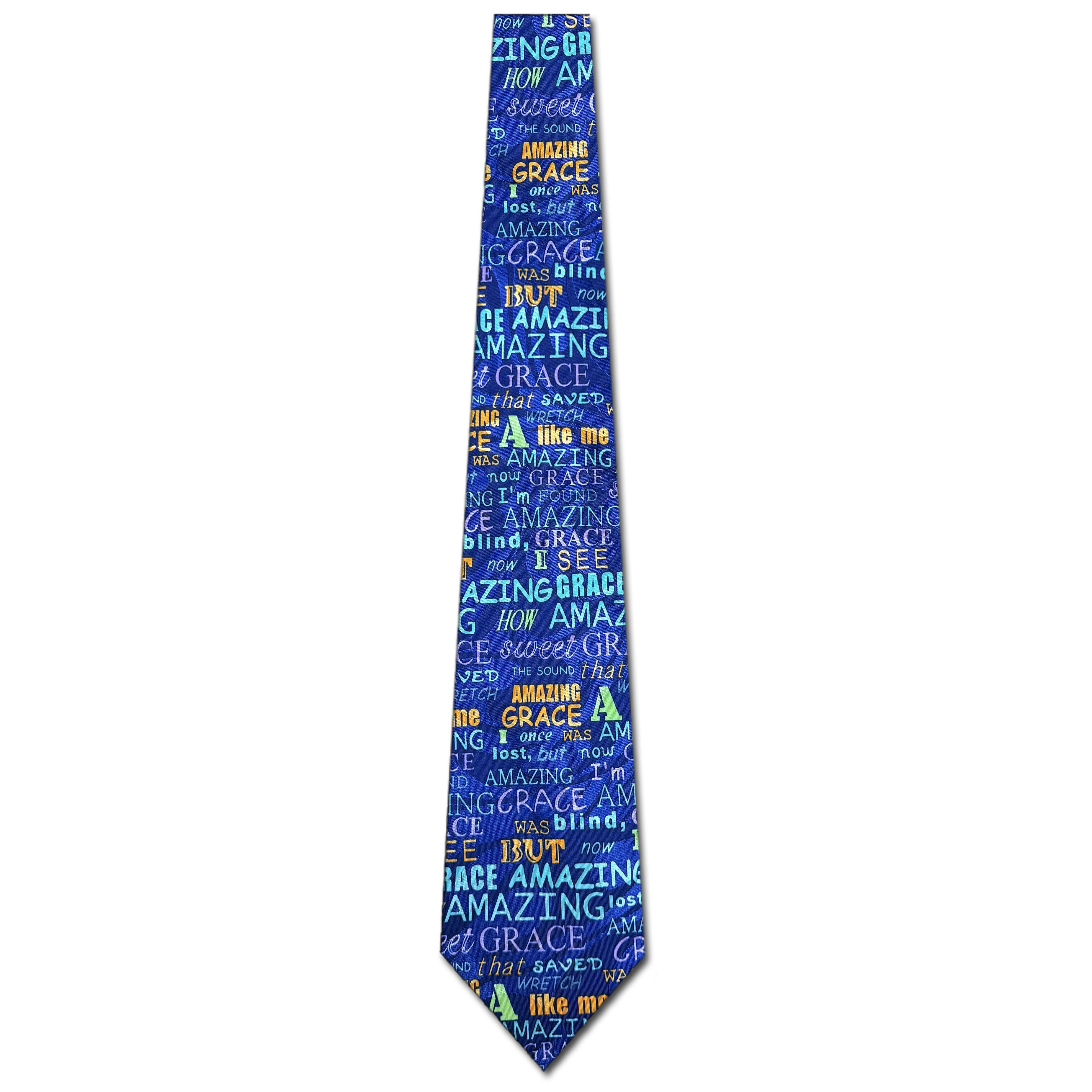 947-106: Amazing Grace Ties Inspirational Neckties Blue by Steven Harris at Abcties.com