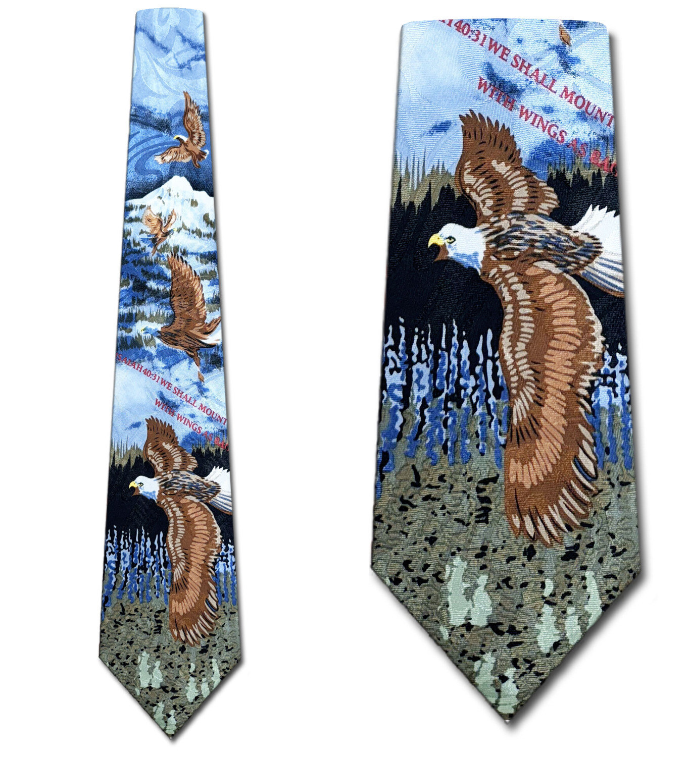 950-100: Wings as Eagles Ties Mountains Isaiah 40 31 Neckties by Steven Harris