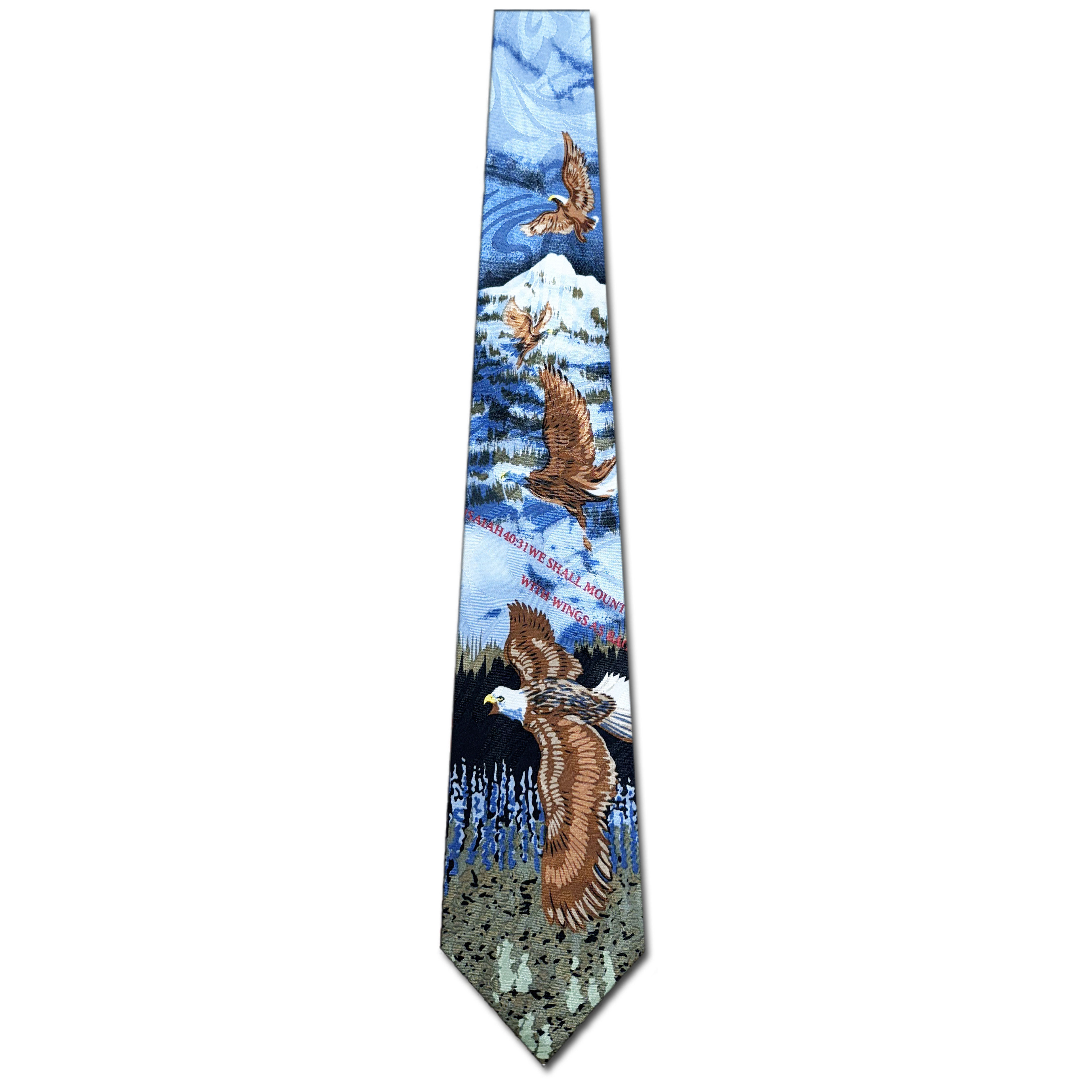 950-100: Wings as Eagles Ties Mountains Isaiah 40 31 Neckties by Steven Harris at Abcties.com