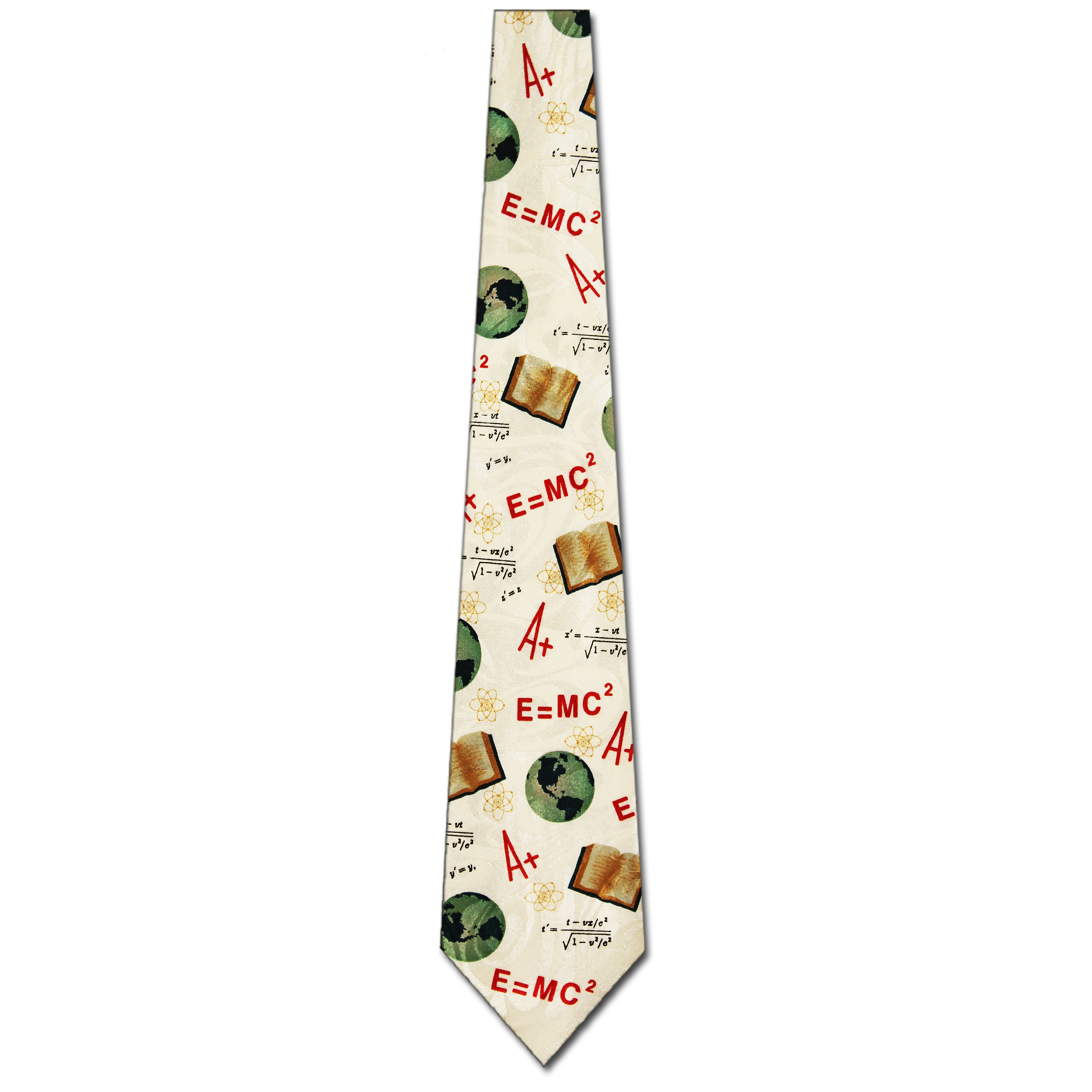 973-100: E=mc2 Ties Science Neckties Cream by Steven Harris at Abcties.com