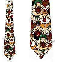 986-100: Turkeys Allover Tie Thanksgiving Turkey Neckties Navy by Steven Harris