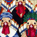 986-102: Turkeys Allover Tie Thanksgiving Turkey Neckties Black by Steven Harris