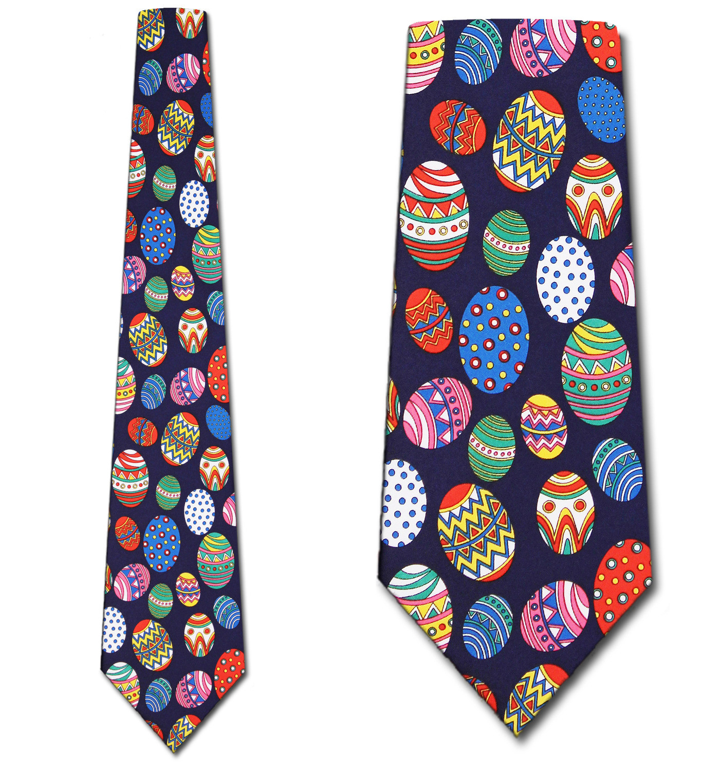 989-102: Easter Egg Ties Pysanka Neckties Navy by Steven Harris