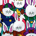 991-100: Easter Bunny Ties Rabbit Neckties Pink by Steven Harris