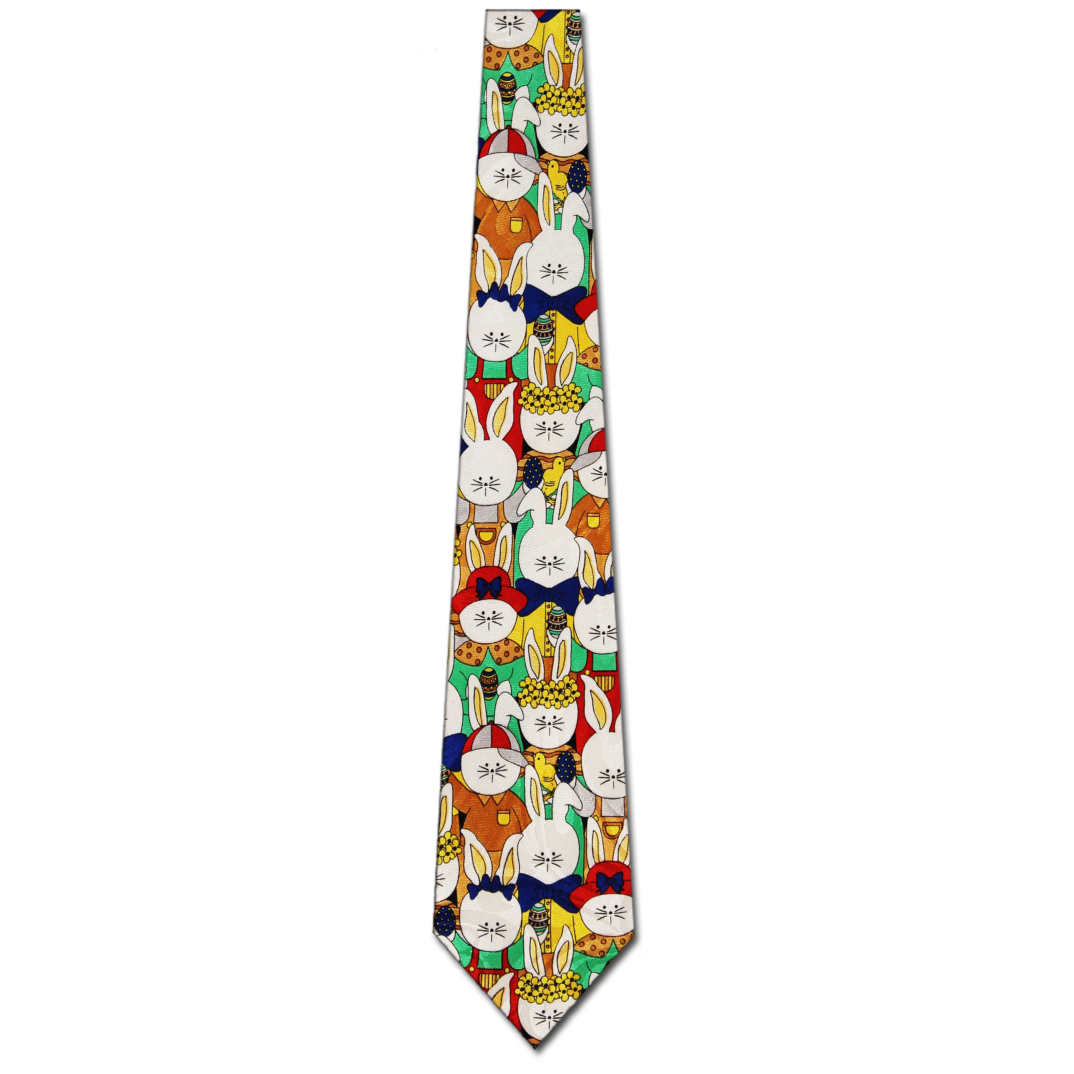 991-102: Easter Bunny Ties Rabbit Neckties Yellow by Steven Harris at Abcties.com