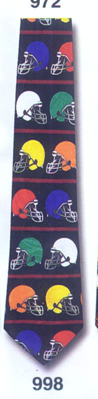 998-100: Football Helmet Ties Foot Ball Neckties by Steven Harris